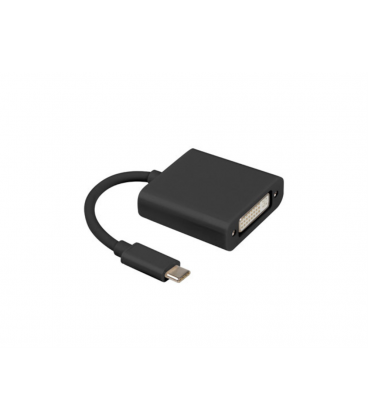 Adaptador usb lanberg usb tipo c macho 3.1 a dvi - i hembra (24+5) dual link 15cm negro