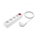 Regleta con Interruptor Aisens A154-0649/ 4 Tomas de Corriente/ Blanco