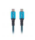 Cable usb tipo c lanberg 0.5m - macho - macho - negro - azul