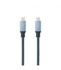 Cable USB 3.1 Nanocable 10.01.4101-L150-COMB/ USB Tipo-C Macho - USB Tipo-C Macho/ 1.5m/ Gris y Negro