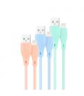 Cables USB 2.0 Lightning Nanocable 10.10.0401-A1/ USB Macho - Lightning Macho/ 1m/ 3 Unidades/ Rosa, Azul y Verde