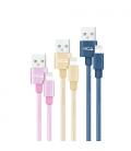 Cables USB 2.0 Lightning Nanocable 10.10.0401-CO2/ USB Macho - Lightning Macho/ 1m/ 3 Unidades/ Rosa, Dorado, Azul Pacífico