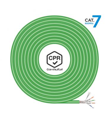 AISENS Cable de Red RJ45 LSZH CPR Cca CAT.7 600 MHZ S/FTP AWG23, Verde, 305 m