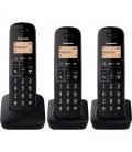 Teléfono inalámbrico panasonic kx-tgb613spb/ pack trio/ negro