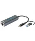 D-Link DUB-2332 USB-C-USB GbE Adapter 3xUSB 3.0