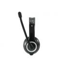 Auricular equip USB + microfono flexible control de volumen negro