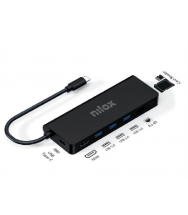 DOCK NILOX USB-C 8 IN 1 HDMI 4K