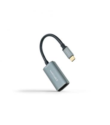 Cable Conversor Nanocable 10.16.4104-G/ USB Tipo-C Macho - Displayport Hembra/ 15cm/ Gris