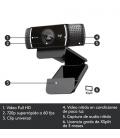 Logitech C922 Pro Stream cámara web 1920 x 1080 Pixeles USB Negro