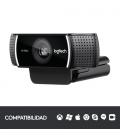 Logitech C922 Pro Stream cámara web 1920 x 1080 Pixeles USB Negro