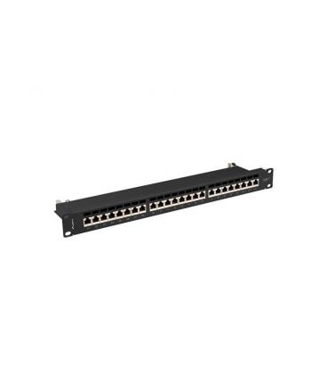 PATCH PANEL LANBERG 24 PUERTOS 1U 19" CAT.7 FTP NEGRO