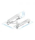 TooQ Soporte metálico para CPU de suelo con ruedas