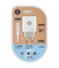 Cargador de pared tech one tech tec2262/ 1xusb tipo-c + cable lightning/ 3a/ blanco