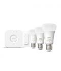 Kit de Bombillas Led Inteligente Philips Hue + Regulador + Bridge/ Casquillo E27/ 3 unidades