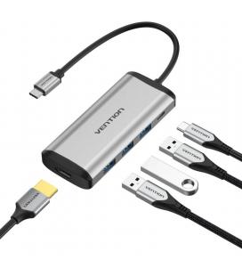 Docking usb tipo-c vention cnbhb/ 1xhdmi/ 3xusb/ 1xusb tipo-c/ gris