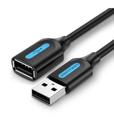 Cable alargador usb 2.0 vention cbibf/ usb macho - usb hembra/ 1m/ negro