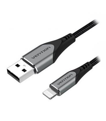 Cable usb 2.0 lightning vention labhf/ usb macho - lightning macho/ 1m/ gris