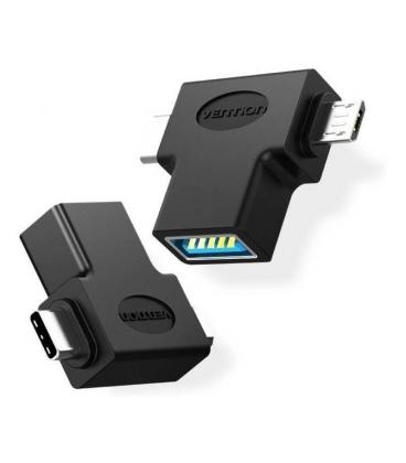 Adaptador usb 3.0 vention ccvbb/ usb tipo-c macho - microusb macho