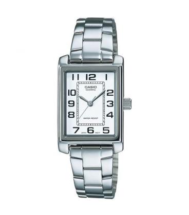 Reloj analógico casio collection women ltp-1234pd-7beg/ 32mm/ plata y blanco