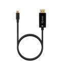 Cable Conversor Aisens A109-0688/ USB Tipo-C Macho - DisplayPort Macho/ 80cm/ Negro