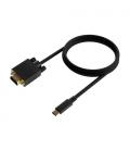 Cable Conversor Aisens A109-0692/ USB Tipo-C Macho - VGA Macho/ 80cm/ Negro