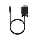 Cable Conversor Aisens A109-0692/ USB Tipo-C Macho - VGA Macho/ 80cm/ Negro