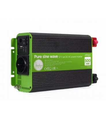 INVERSOR CORRIENTE DC-AC GEMBIRD COCHE DE ONDA SINUSOIDAL PURA DE 12 V 500 W