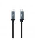 Cable usb 3.2 nanocable 10.01.4303/ usb tipo-c macho - usb tipo-c macho/ 3m/ gris y negro