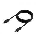 Cable USB 3.2 Tipo-C Aisens A107-0704 20GBPS 5A 100W/ USB Tipo-C Macho - USB Tipo-C Macho/ 2m/ Negro