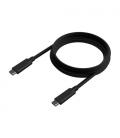 Cable USB 3.2 Tipo-C Aisens A107-0706 5GBPS 3A 60W/ USB Tipo-C Macho - USB Tipo-C Macho/ 4m/ Negro