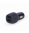 CARGADOR DE COCHE USB GEMBIRD DE 2 PUERTOS, 4,8 A, NEGRO