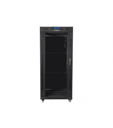 ARMARIO LANBERG RACK 19" 22U 800X1000 FLAT PACK NEGRO PUERTA CRISTAL CON LCD