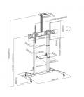 Soporte de Pie Inclinable con Ruedas y Manivela Aisens FT100TE-171 para TV 60-100"/ hasta 100kg