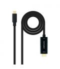 Nanocable Cable Conversor USB-C a HDMI 1.4 4K@30HZ 1.8 m, Negro