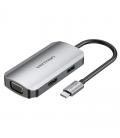 Docking usb tipo-c vention toahb/ 1xhdmi/ 1xvga/ 1xusb/ 1xusb tipo-c pd/ gris