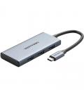 Docking usb tipo-c vention toohb/ 1xhdmi/ 3xusb/ 1xlector tarjetas sd y microsd/ gris