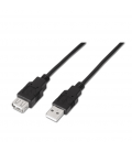 CABLE AISENS USB 2.0 TIPO A M-A H NEGRO 1.0M