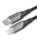 Vention Cable USB 2.0 Tipo-C Lightning TACHF/ USB Tipo-C Macho - Lightning Macho/ 1m/ Gris