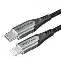 Vention Cable USB 2.0 Tipo-C Lightning TACHF/ USB Tipo-C Macho - Lightning Macho/ 1m/ Gris