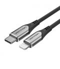 Vention Cable USB 2.0 Tipo-C Lightning TACHF/ USB Tipo-C Macho - Lightning Macho/ 1m/ Gris