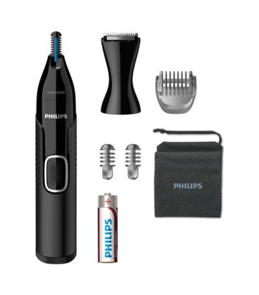 Cortapelo Philips + Naricero Nt5650 16 Negro 3 Peines Cuchilla Lavable Ducha Recortador Pila Aa