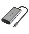 Vention Docking USB Tipo-C CNBHB/ 1xHDMI/ 3xUSB/ 1xUSB Tipo-C PD/ Gris