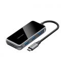 Vention Docking USB Tipo-C TFMHB/ 1xHDMI/ 3xUSB/ 1xUSB Tipo-C PD/ 1xLector Tarjetas SD y MicroSD/ Gris