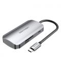 Vention Docking USB Tipo-C TNHHB/ 3xUSB/ 1xUSB Tipo-C PD/ 1xLector Tarjetas SD y MicroSD/ Gris