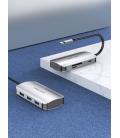 Vention Docking USB Tipo-C TNHHB/ 3xUSB/ 1xUSB Tipo-C PD/ 1xLector Tarjetas SD y MicroSD/ Gris