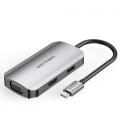 Vention Docking USB Tipo-C TOAHB/ 1xHDMI/ 1xVGA/ 1xUSB/ 1xUSB Tipo-C PD/ Gris