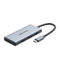 Vention Docking USB Tipo-C TOOHB/ 1xHDMI/ 3xUSB/ 1xLector Tarjetas SD y MicroSD/ Gris