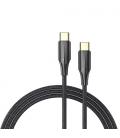 Vention Cable USB 2.0 Tipo-C 3A TAUBH/ USB Tipo-C Macho - USB Tipo-C Macho/ 2m/ Negro