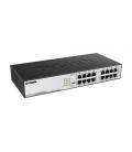 D-Link DGS-1016D switch No administrado Gigabit Ethernet (10/100/1000) 1U Negro, Plata