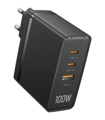 Cargador de pared vention fegb0-eu/ 2xusb tipo-c/ 1xusb/ 100w